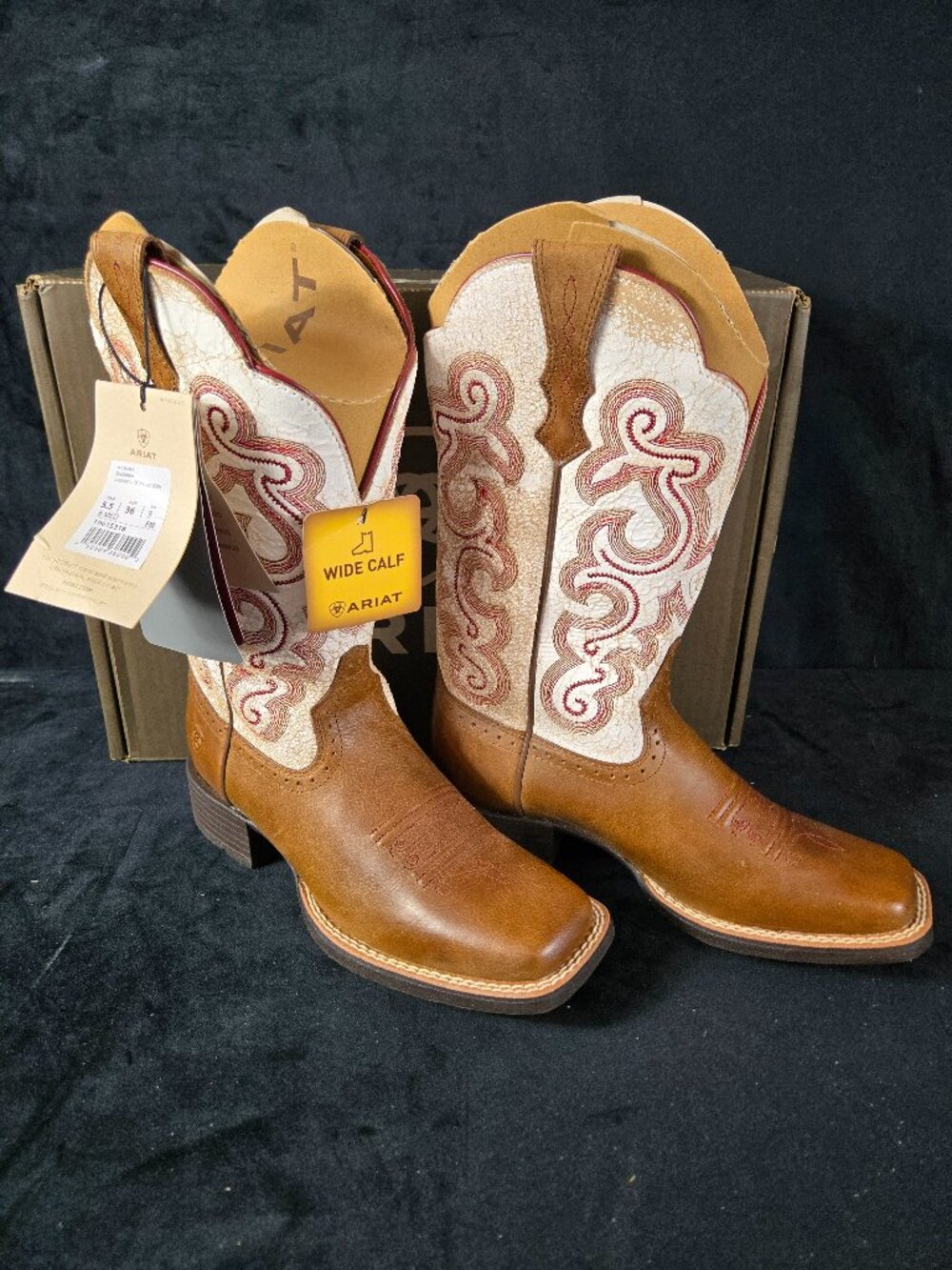 Ariat Quickdraw Women's 5.5 B Western Boots Sandstorm White 10015318 NIB